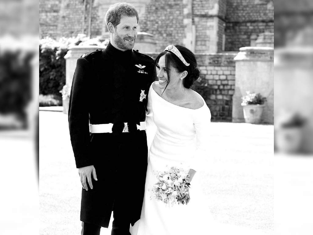 Prince Harry and Meghan Markle shared a never-before-seen photo from their wedding day.