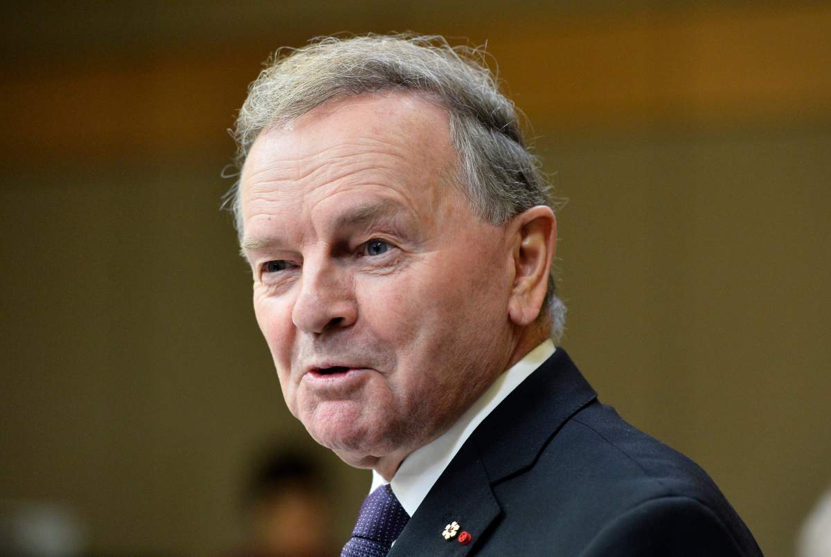 Liberal Senator Serge Joyal takes part in a committee in Ottawa on Jan. 25, 2016.