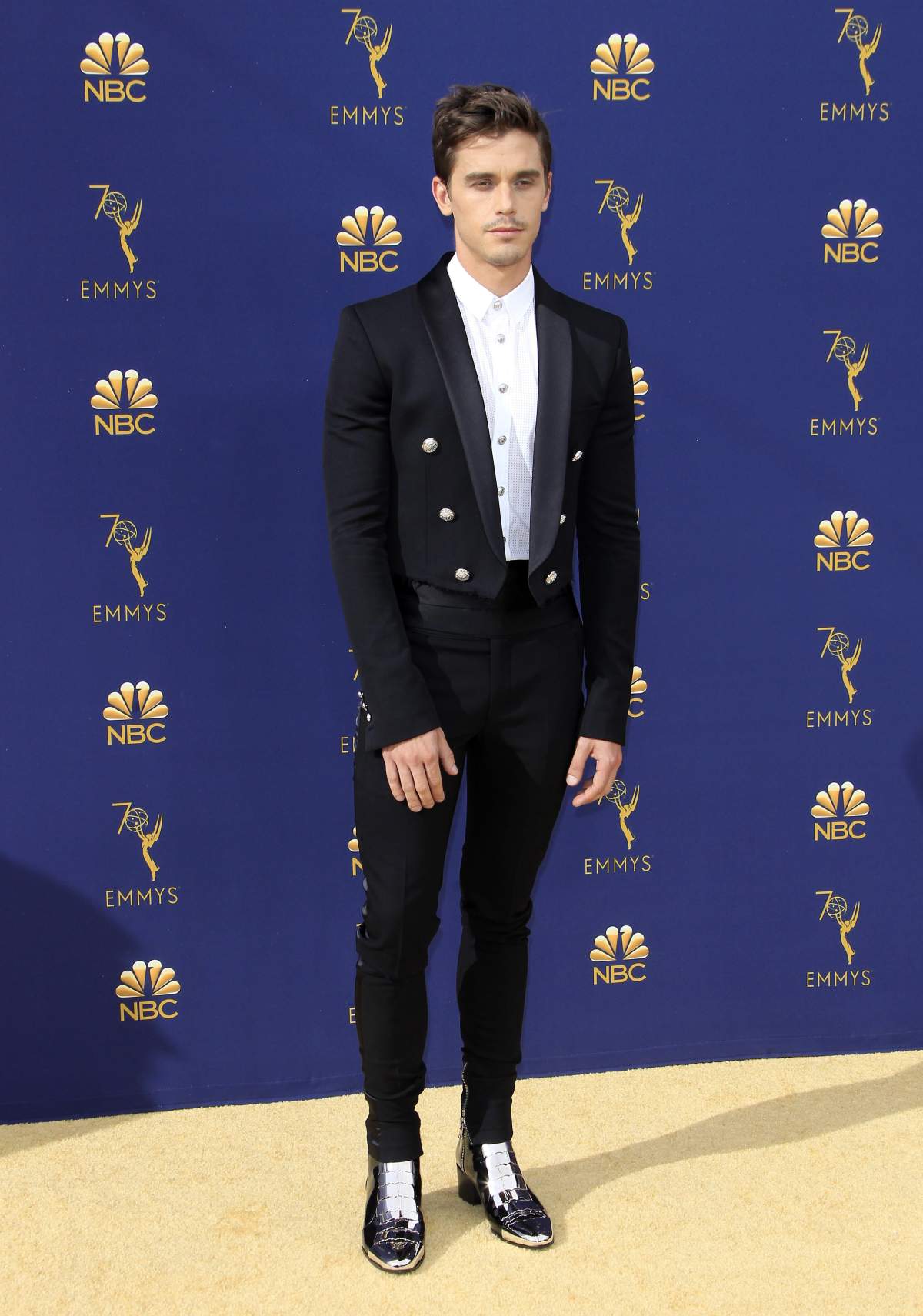 Antoni Porowski arrived for the 70th annual Primetime Emmy Awards ceremony held at the Microsoft Theater in Los Angeles, Calif., on Sept. 17, 2018.