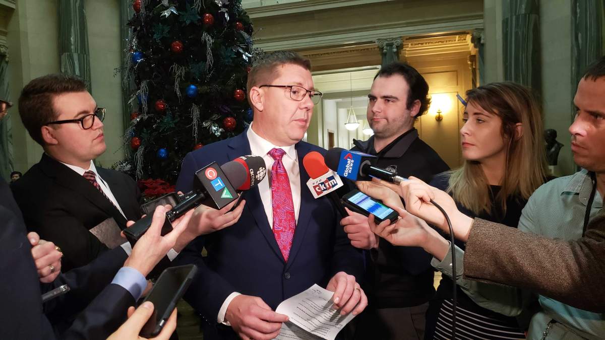 Saskatchewan Premier Scott Moe discusses the desire for increased immigration control, plus the idea of the province collecting its own share of income tax on Dec. 4, 2019. 