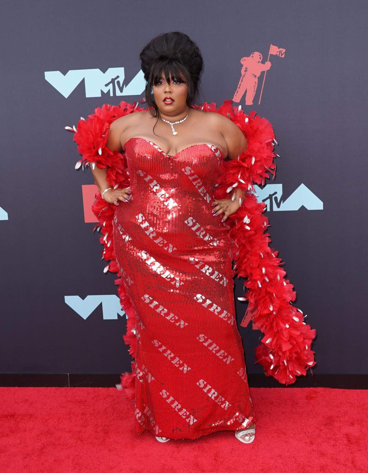 Lizzo attended the 2019 MTV Video Music Awards held at the Prudential Center in Newark, N.J.