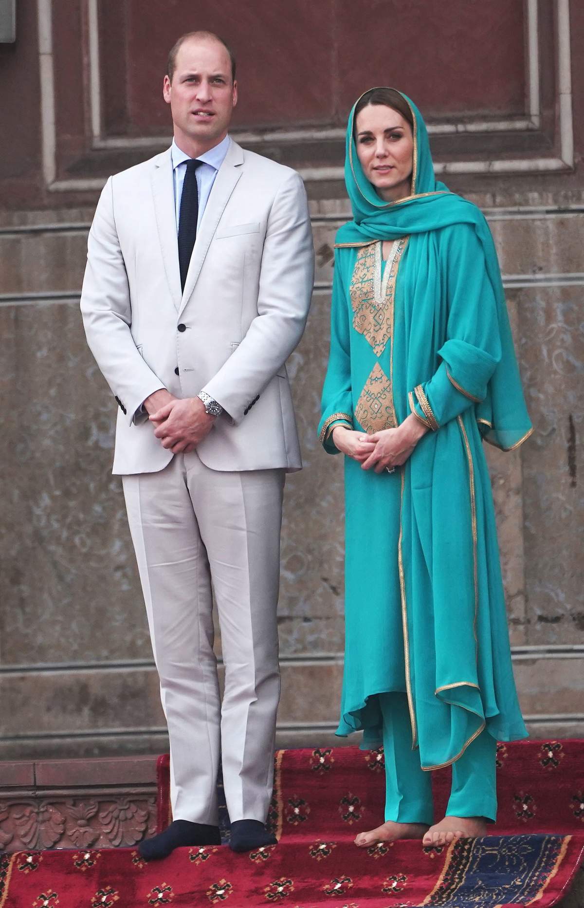 Prince William and Catherine, Duchess of Cambridge, visited Badshahi Mosque in Lahore, Pakistan, on Oct. 17, 2019.