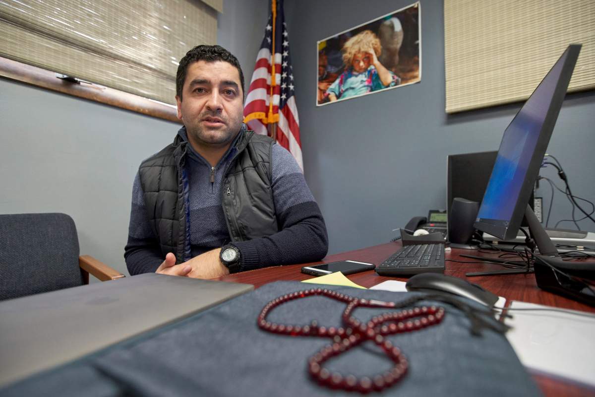 In this Dec. 19, 2019 photo, Hatim Ido is seen at the Yazidi community center in Lincoln, Neb.