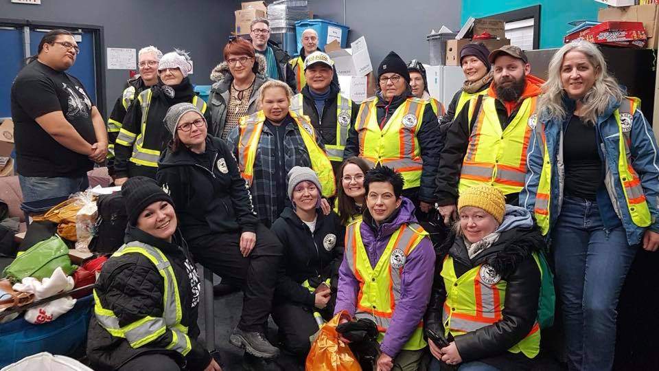 Members of the Bear Clan Patrol on a recent night in November.