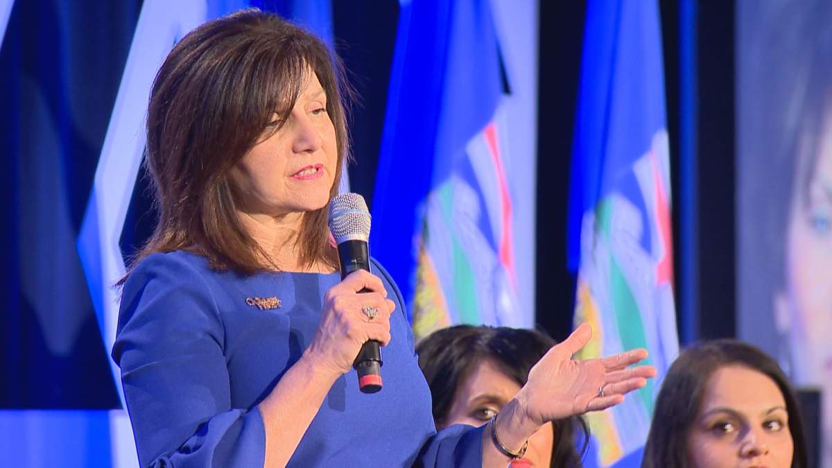 Alberta Education Minister Adriana LaGrange speaking at the UCP annual general meeting on December 1, 2019.