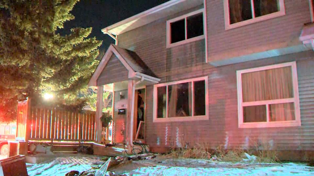 The Calgary Fire Department responds to a fire inside a townhouse suite on Applewood Lane Southeast at 4 a.m. on Thursday, Dec. 5, 2019.