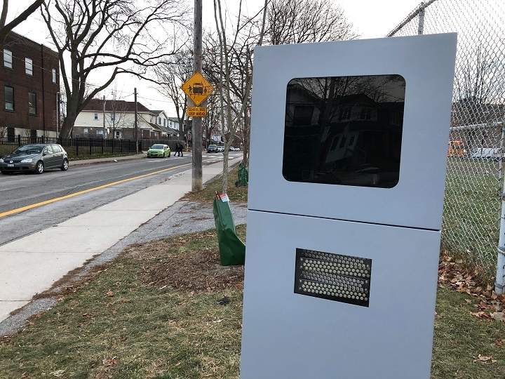 An automated speed enforcement system has been placed on Chatham Avenue between Jones Avenue and Euston Avenue in Toronto.