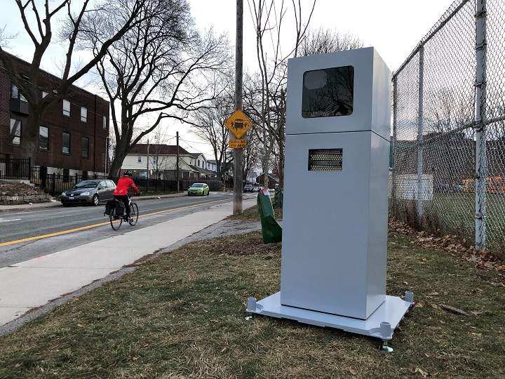 An automated speed enforcement system has been placed on Chatham Avenue between Jones Avenue and Euston Avenue in Toronto.