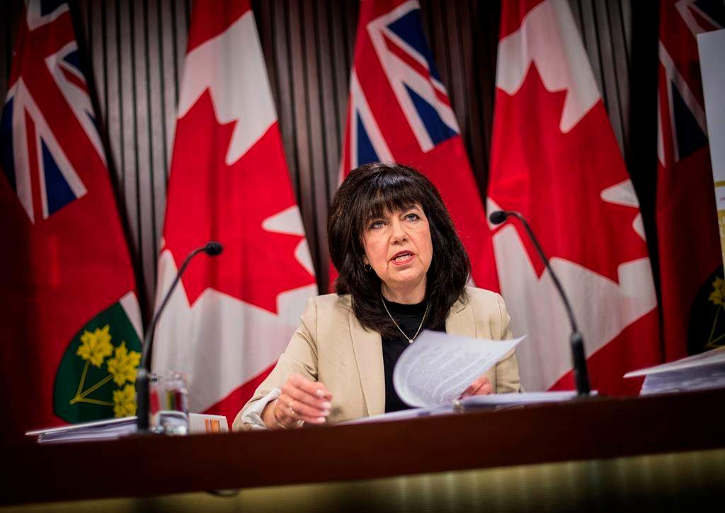 Ontario Auditor General Bonnie Lysyk speaks during a press conference at Queens Park after the release her 2019 annual report in Toronto on Wednesday December 4, 2019.