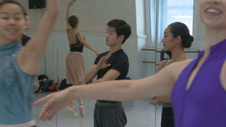 Dancers rehearse for “The Nutcracker.”