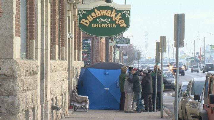 Dozens were lined up outside of Bushwakker Brewpub on Saturday to get the first taste of this year’s blackberry mead