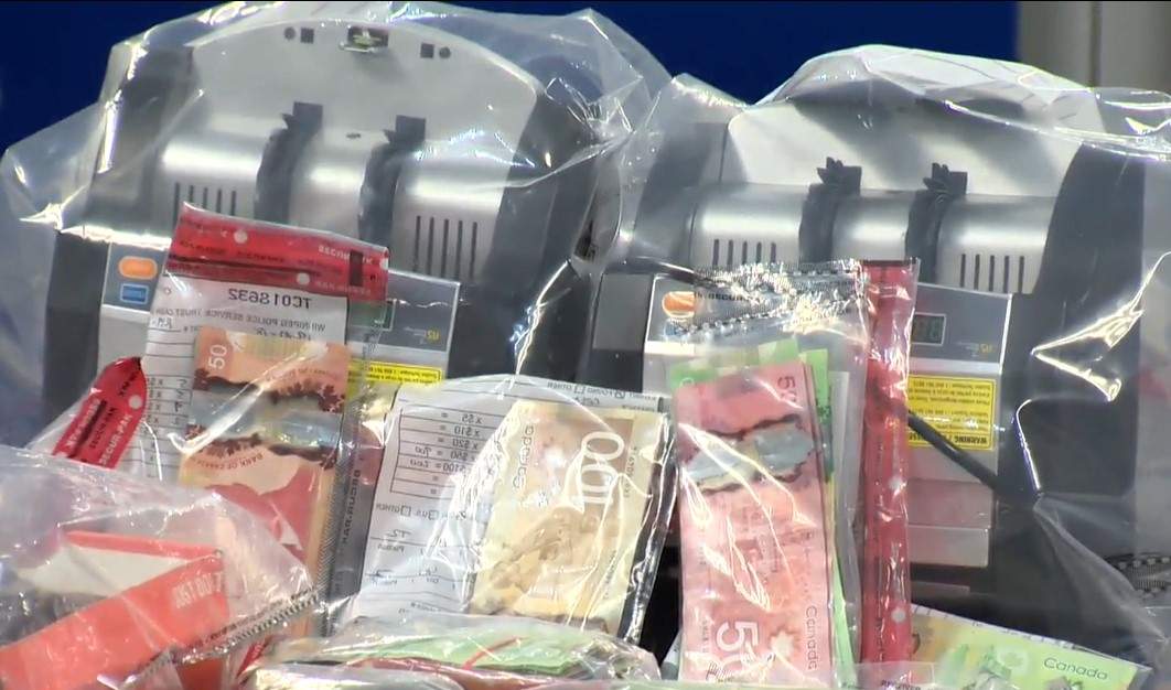 Cops found cash-counting machines and cash during the raids.