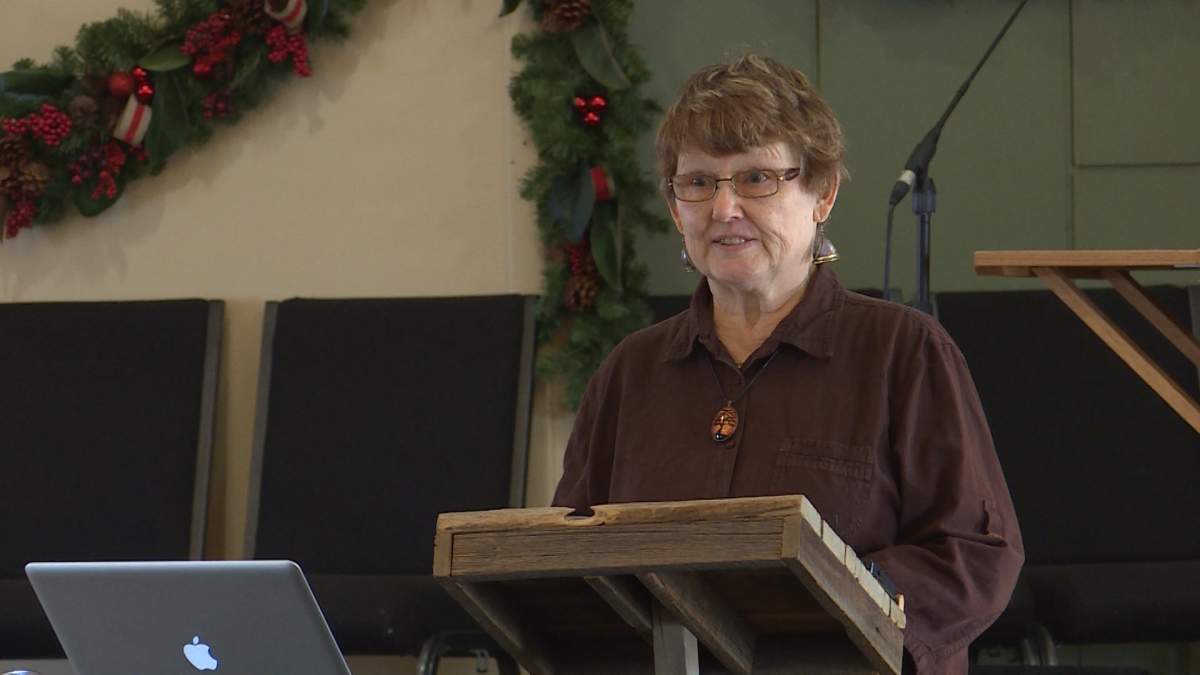 Tara-Lee Smith-Williams, Vautrin’s landlady and friend, speaks at his celebration of life.