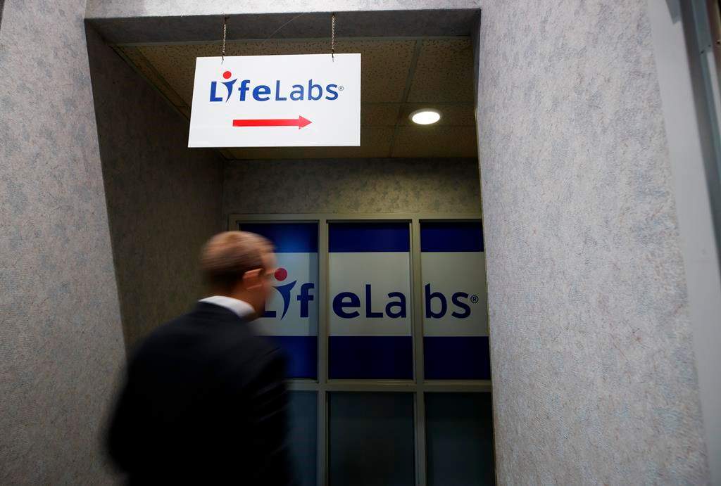 Government privacy commissioners are investigating a data breach at LifeLabs, one of Canada's largest medical services companies, after hackers gained access to the personal information of up to 15 million customers. LifeLabs signage is seen outside of one of the lab's Toronto locations, Tuesday, Dec. 17, 2019. THE CANADIAN PRESS/Cole Burston.