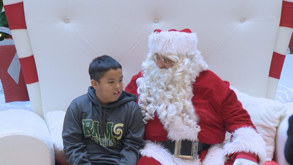 Students from around Regina got to visit Santa at the Cornwall Centre.