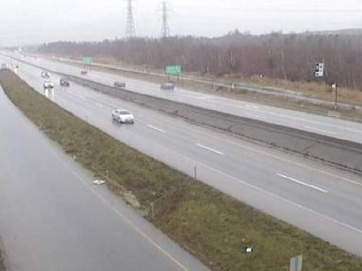 A view of road conditions at Highway 99 at 80th Street on Thursday.