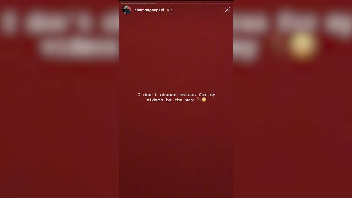 Screenshot of Drake’s Instagram story.