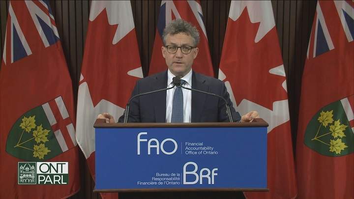 Financial Accountability Officer Peter Weltman speaks to media on Mon. Dec, 9, 2019.
