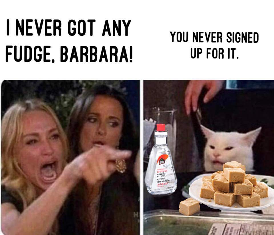 Fudge-A-Thon meme by Robert Low. Tuesday December 10, 2019.
