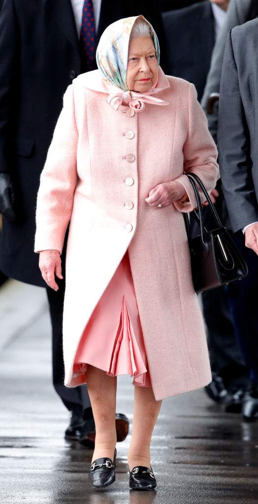 Queen Elizabeth II arrives at King’s Lynn railway station after taking the train from London King’s Cross to begin her Christmas break at Sandringham House on Dec. 20, 2019 in King’s Lynn, England. Photo: Getty Images