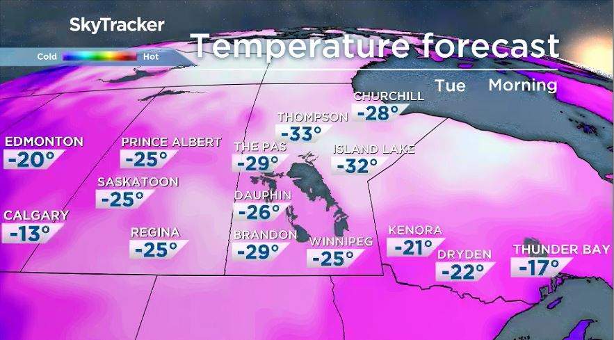 GFS Model for temperatures Dec. 10, 2019.