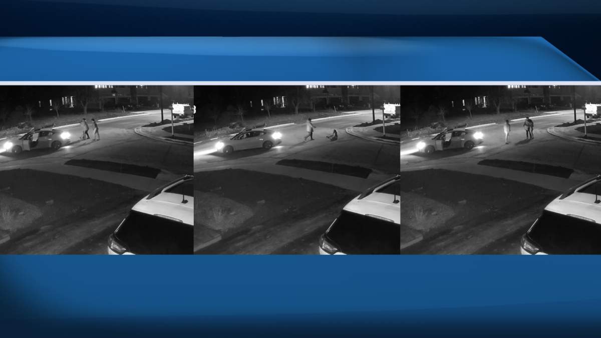 Hamilton police say a woman “exited” a sedan at the intersection of Lexington Avenue and Columbus Gate early Tuesday morning. Security camera footage shows her being retrieved by two men and put back in the car before it drove off.