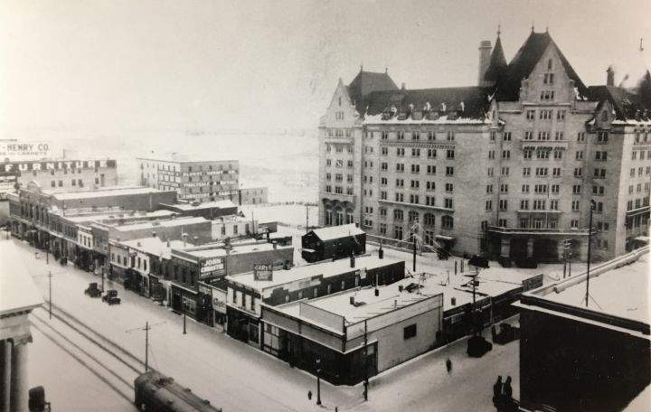 A view of downtown Edmonton in the 1920s.