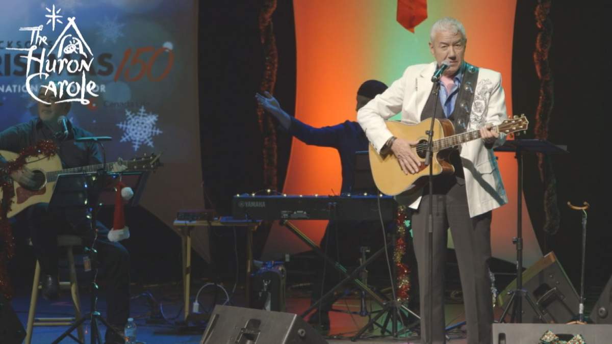 Tom Jackson preforming the 'Huron Carol'.