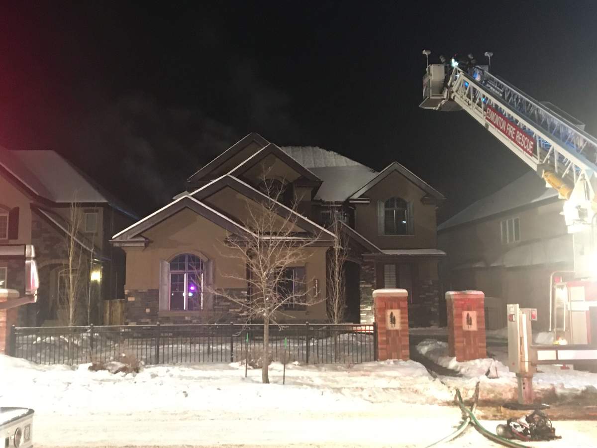 A fire broke out in a home in southwest Edmonton’s Keswick neighbourhood on Monday, December 23, 2019.