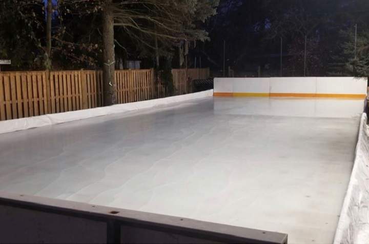 The backyard rink is built in Toronto.