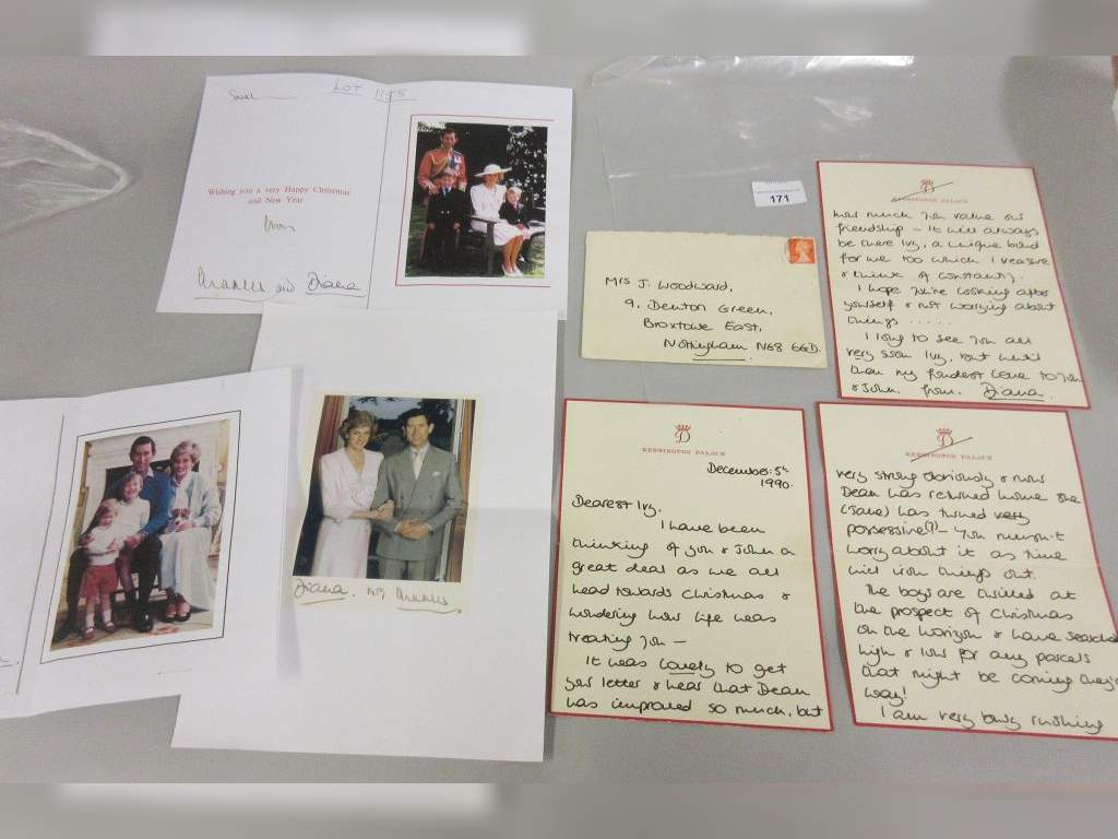 Princess Diana wrote a letter to her friend Ivy Woodward, who she met in the hospital where Prince Charles was being treated for a broken arm back in 1990.