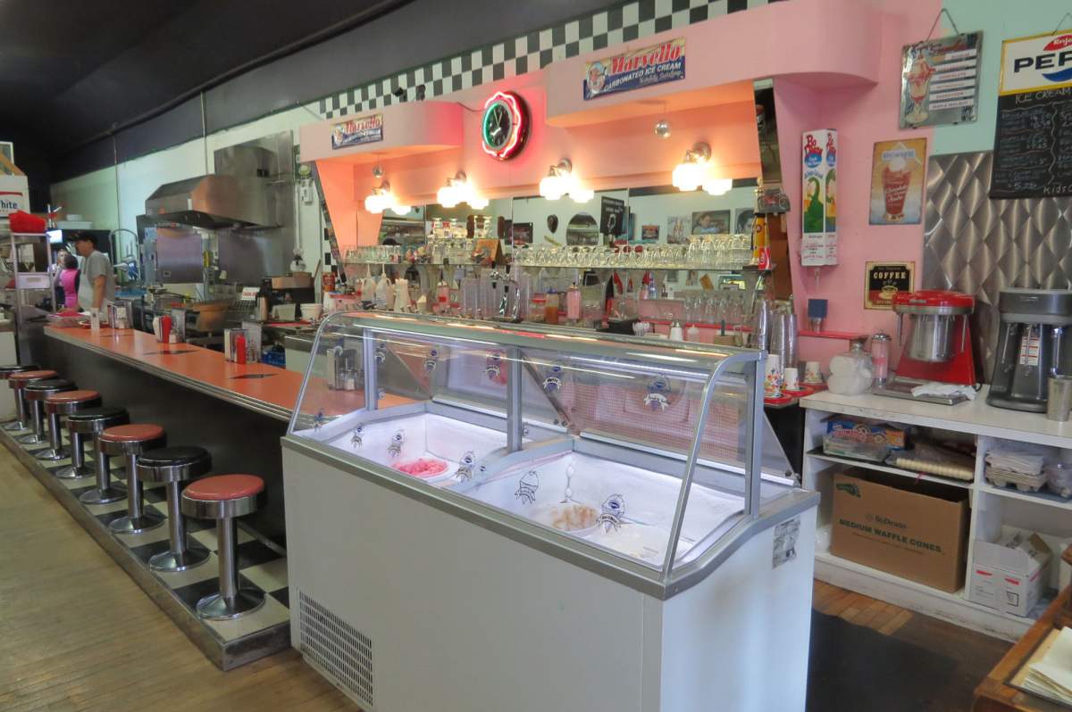 Marv’s Classic Soda Shop opened nearly 20 years ago in the heart of Black Diamon, Alta.