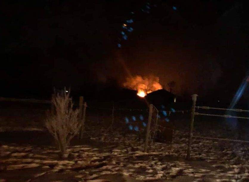 A fire at Signature Mushrooms on Range Road 215 near Township Road 530, east of Ardrossan, Alta. in Strathcona County on Search ResultsLocal TimeTuesday, December 24, 2019.