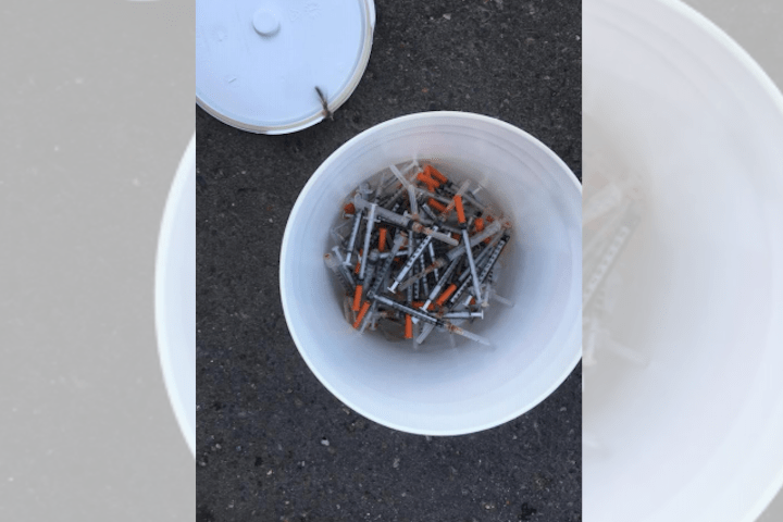 Image taken of needles found by Brandon Bear Clan.