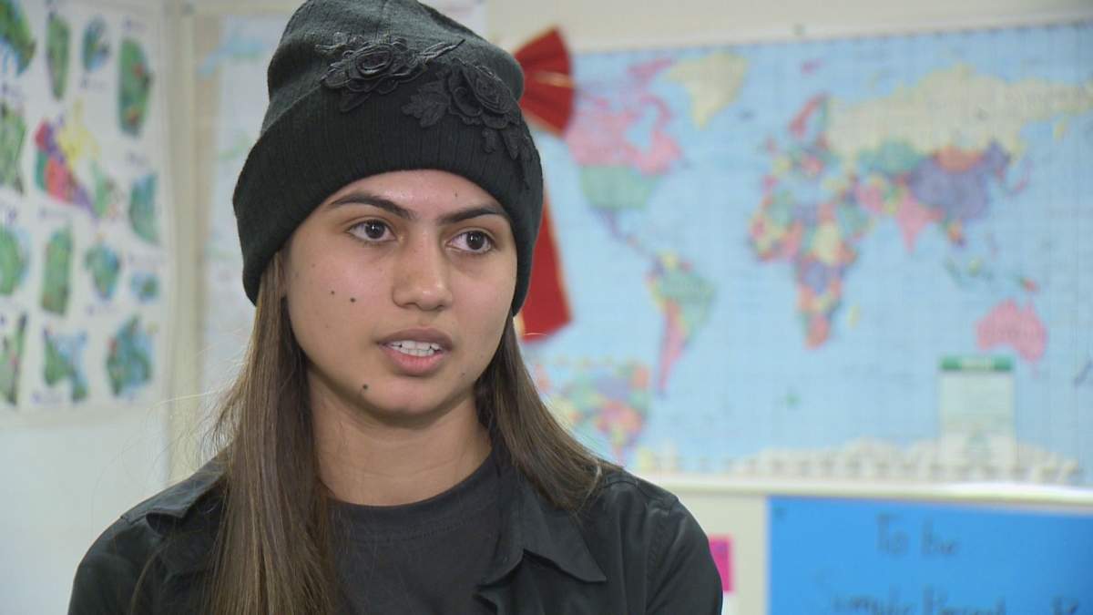 Shamim Ara Neshe, 24, studies English at the Regina Open Door Society, where she has also been learning more about Christmas.
