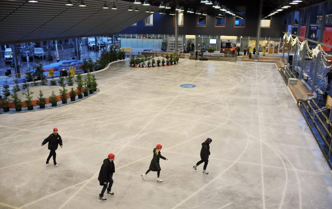Metro Vancouver's largest outdoor ice rink at the Shipyards Commons in North Vancouver.