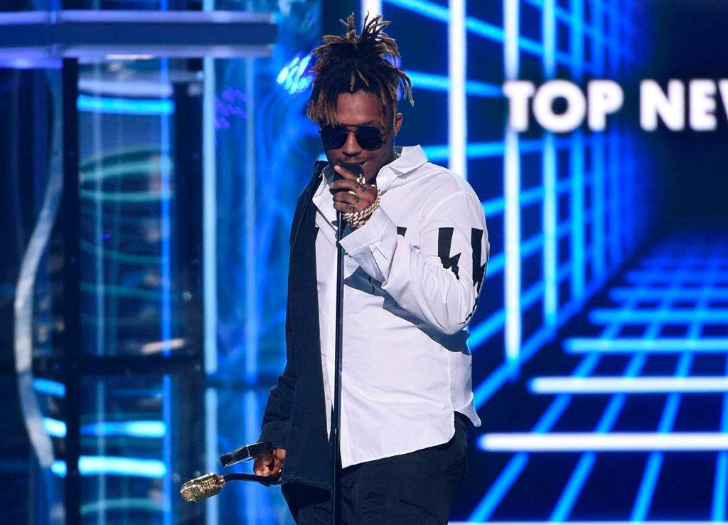 Juice WRLD accepts the award for top new artist at the Billboard Music Awards at the MGM Grand Garden Arena in Las Vegas, Nev., on May 1, 2019.