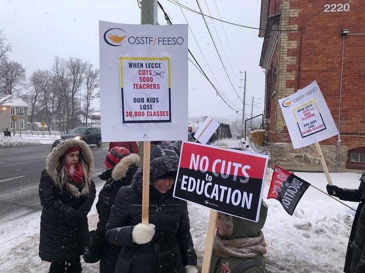 Ontario high school teachers from 10 boards hit picket lines for 3rd job action - image