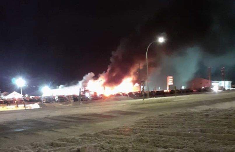 The Edson Chrysler Dodge Jeep was heavily damaged by fire on Monday, December 9, 2019.