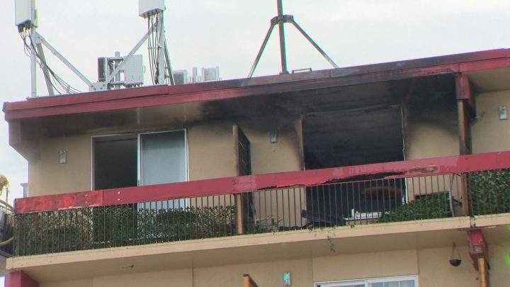 A fire broke out at Town & Country Motor Hotel in southeast Calgary on Monday, Dec. 23, 2019.