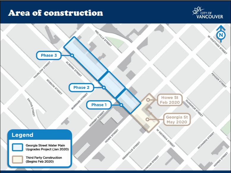 Brace for congestion: Major water main work set for downtown Vancouver in January - image