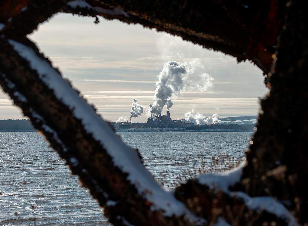 The Northern Pulp mill in Abercrombie Point, N.S., is viewed from Pictou, N.S., Friday, Dec. 13, 2019. THE CANADIAN PRESS/Andrew Vaughan