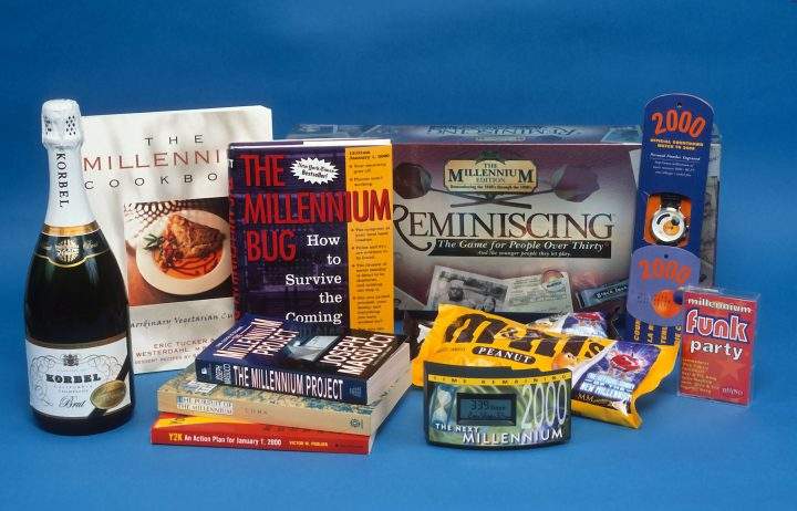 Product shot of millennium/Y2K items is photographed December 7, 1999 in New York City.