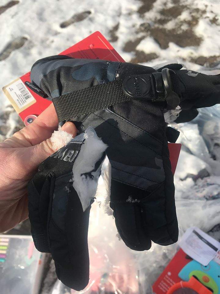 A pair of gloves cut up. Photo by Natasha McKenna