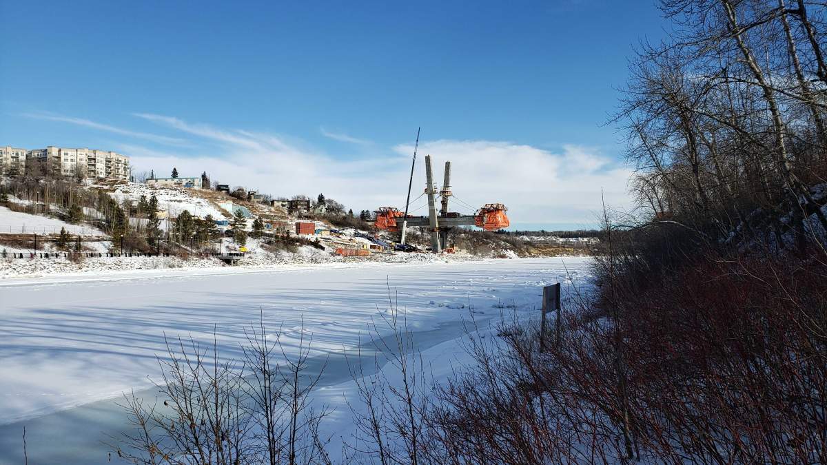 The Tawatinâ Bridge in Edmonton on Jan. 30, 2020.