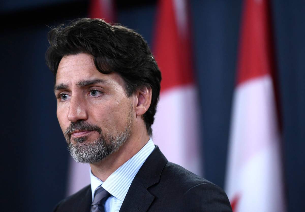 Prime Minister Justin Trudeau speaks during a press conference in Ottawa on Saturday, Jan. 11, 2020.
