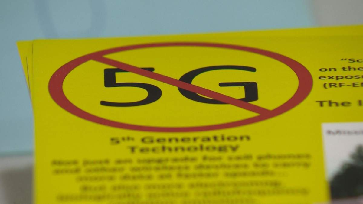 The Winnipeg event was one of more than 200 5G protests around the world on Saturday.