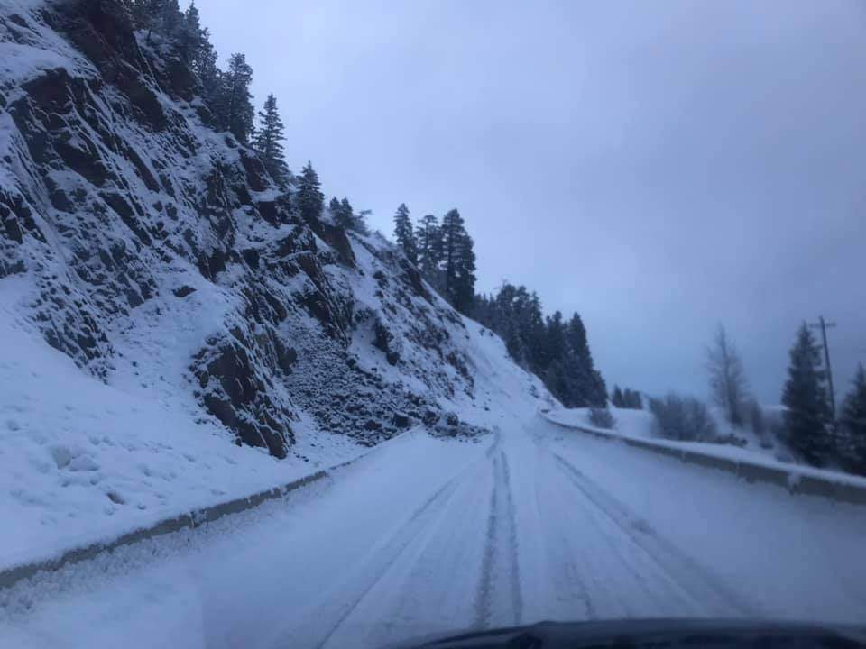 A rockslide prompted a lengthy closure of Coalmont Rd. near Princeton on Monday.