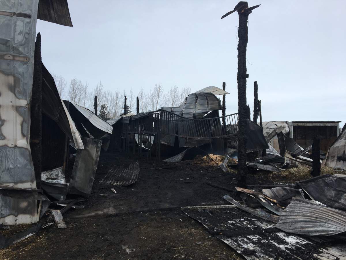 Aftermath of the fire.
