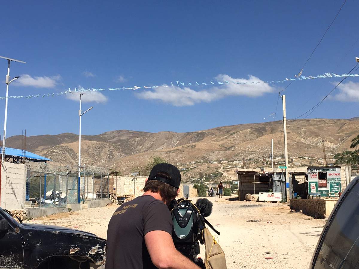 Photojournalist Barry Donnelly in Canaan, Haiti, Jan. 11, 2020. (Valerie Laillet)